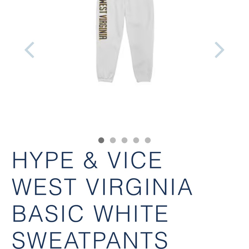 Women’s WV White Sweatpants